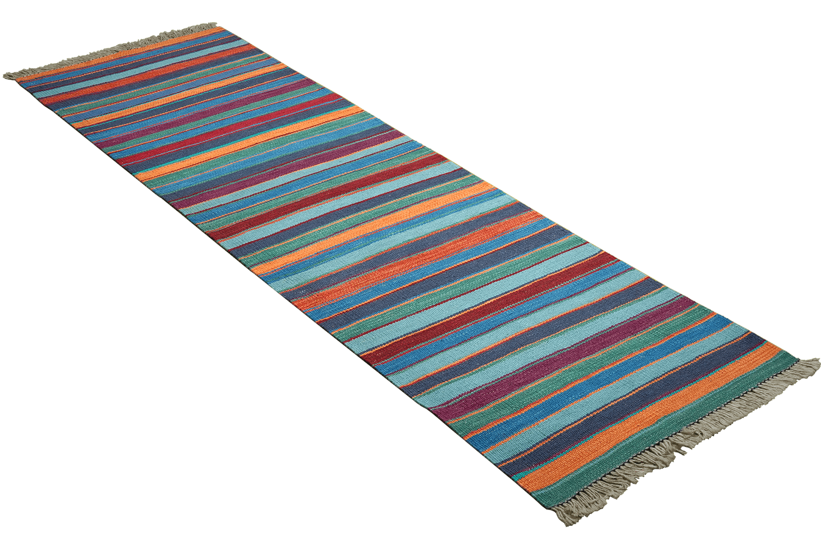 Kelim Gashgai — Handmade, 57x194 cm, Multicolor, 100% Virgin Wool | View 4