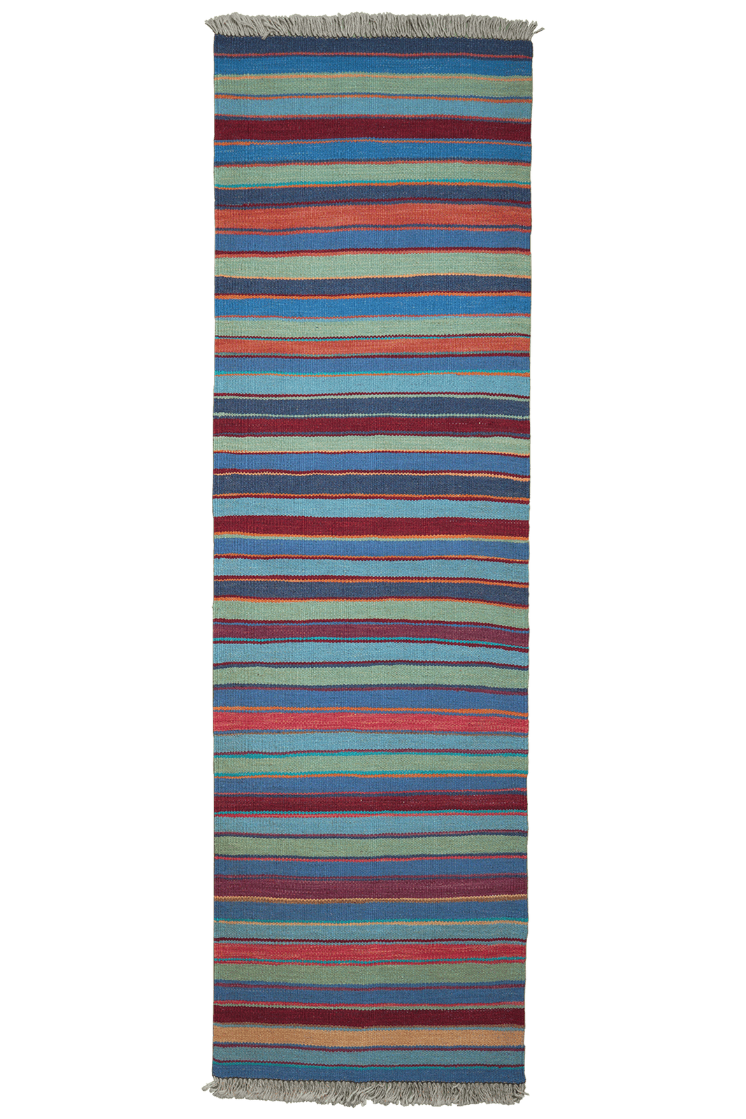 Kelim Gashgai — Handmade, 58x192 cm, Blue, 100% Virgin Wool | Main view