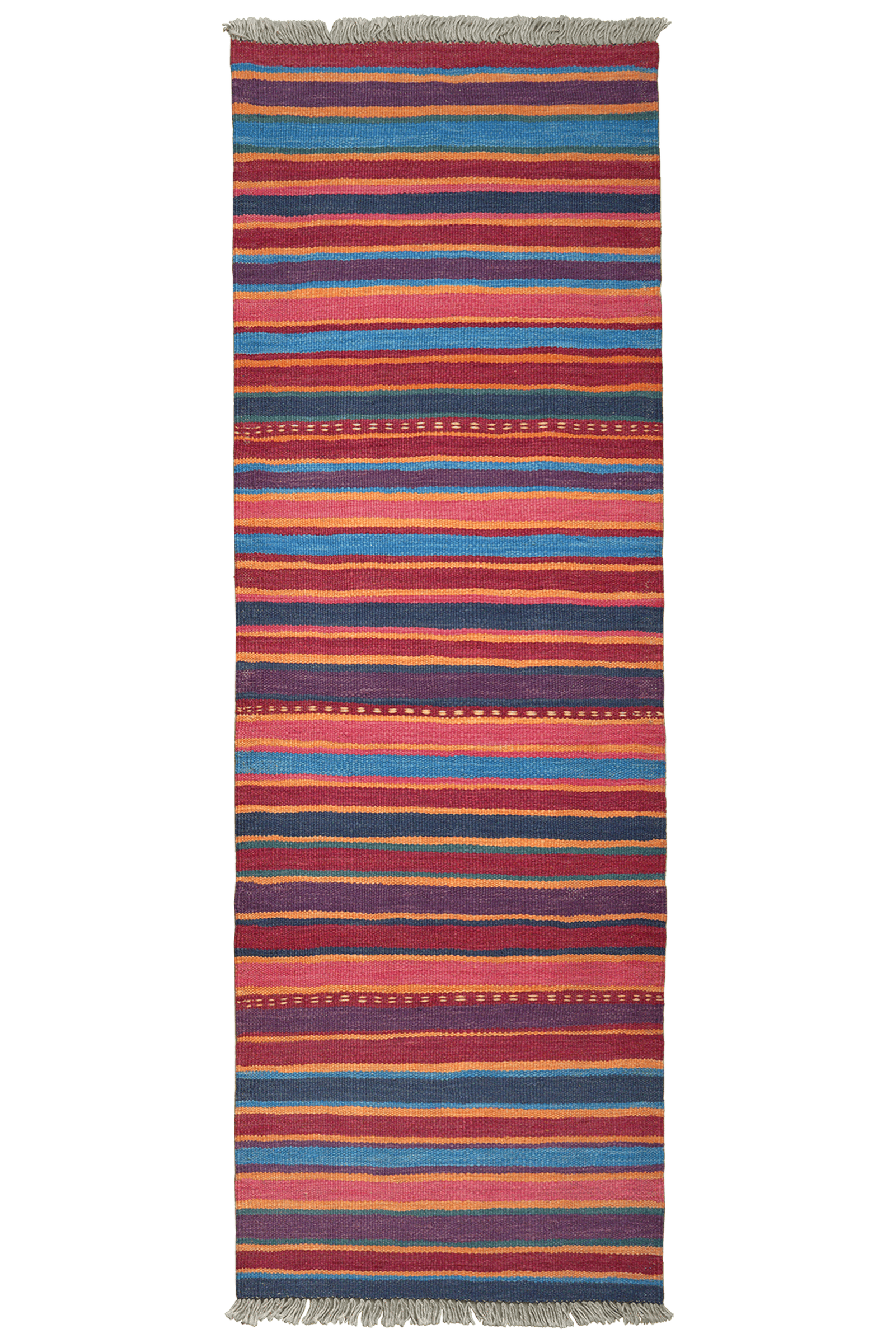 Kelim Gashgai — Handmade, 65x194 cm, Multicolor, 100% Virgin Wool | Main view