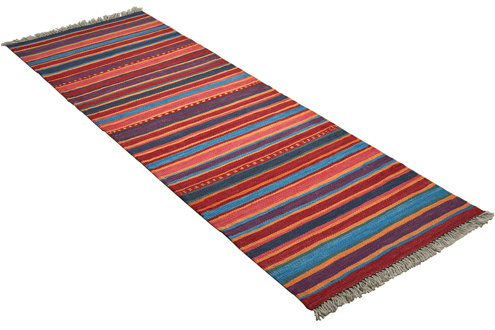 Kelim Gashgai — Handmade, 65x194 cm, Multicolor, 100% Virgin Wool | View 4