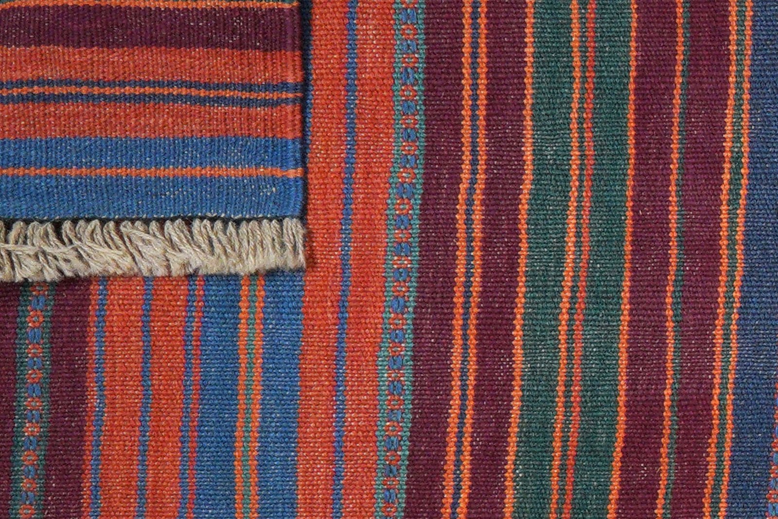 Kelim Gashgai — Handmade, 60x198 cm, Multicolor, 100% Virgin Wool | View 6