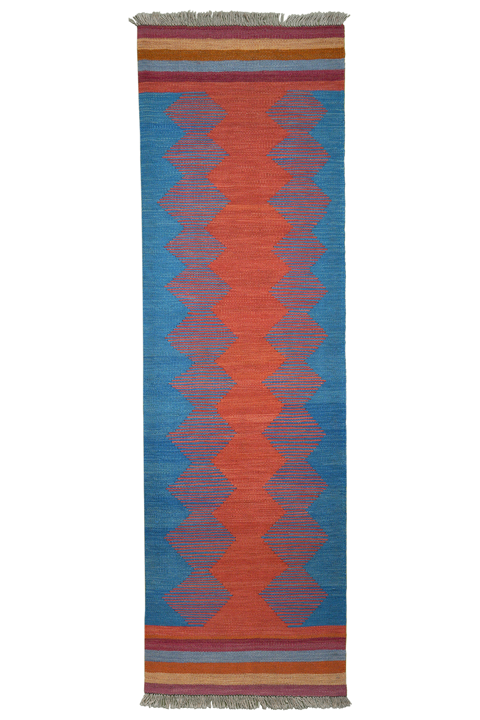Kelim Gashgai — Handgefertigt, 198x60 cm, Bunt, 100% Virgin Wool | Main view