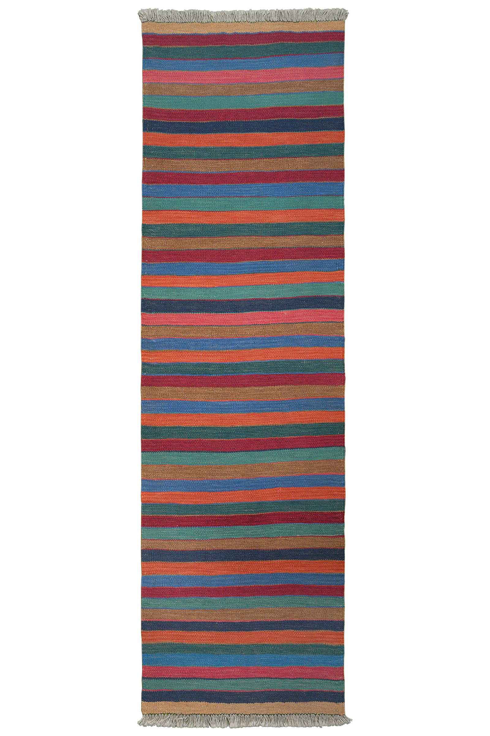 Kelim Gashgai — Handgefertigt, 200x58 cm, Bunt, 100% Virgin Wool | Main view