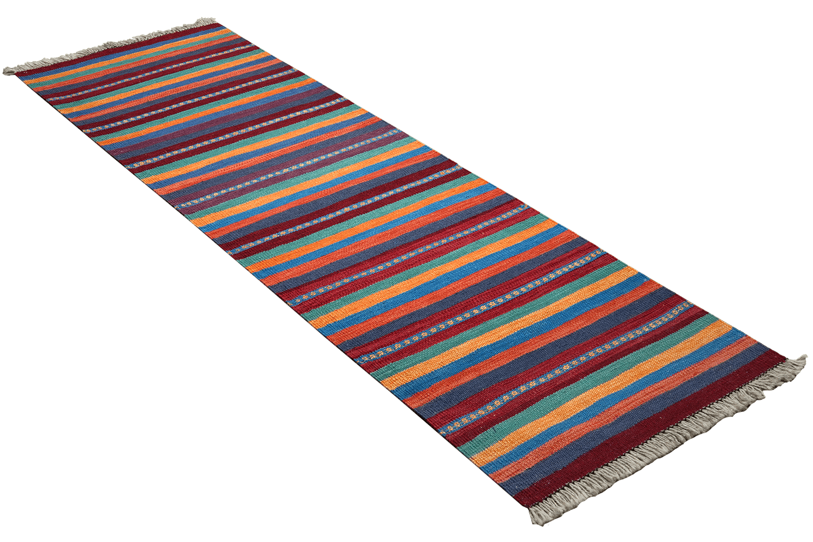 Kelim Gashgai — Handmade, 61x194 cm, Multicolor, 100% Virgin Wool | View 4