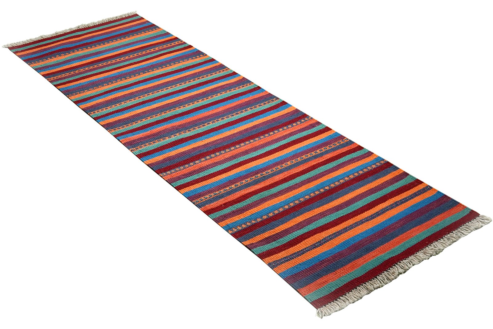 Kelim Gashgai — Handmade, 60x190 cm, Multicolor, 100% Virgin Wool | View 4