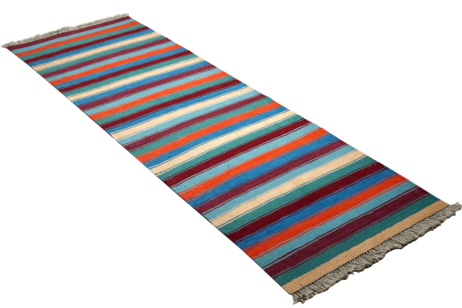 Kelim Gashgai — Handmade, 65x194 cm, Multicolor, 100% Virgin Wool | View 4