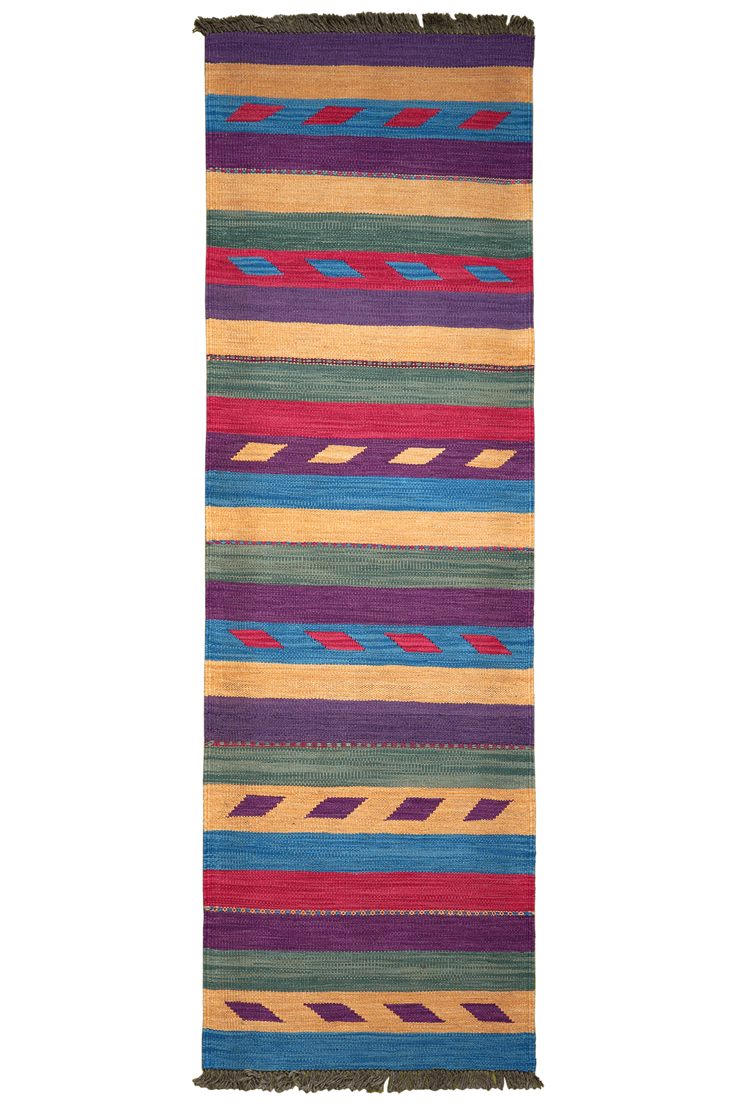 Kelim Gashgai — Handmade, 60x196 cm, Multicolor, 100% Virgin Wool | Main view