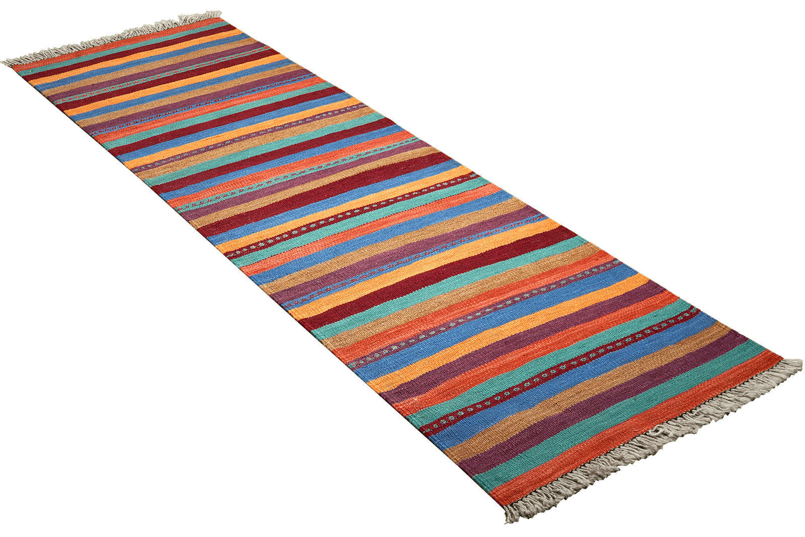Kelim Gashgai — Handmade, 60x200 cm, Multicolor, 100% Virgin Wool | View 4