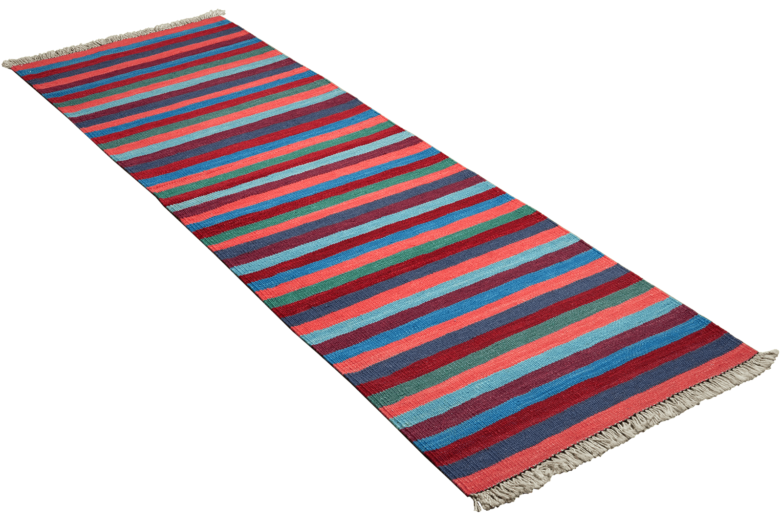 Kelim Gashgai — Handmade, 63x194 cm, Multicolor, 100% Virgin Wool | View 4