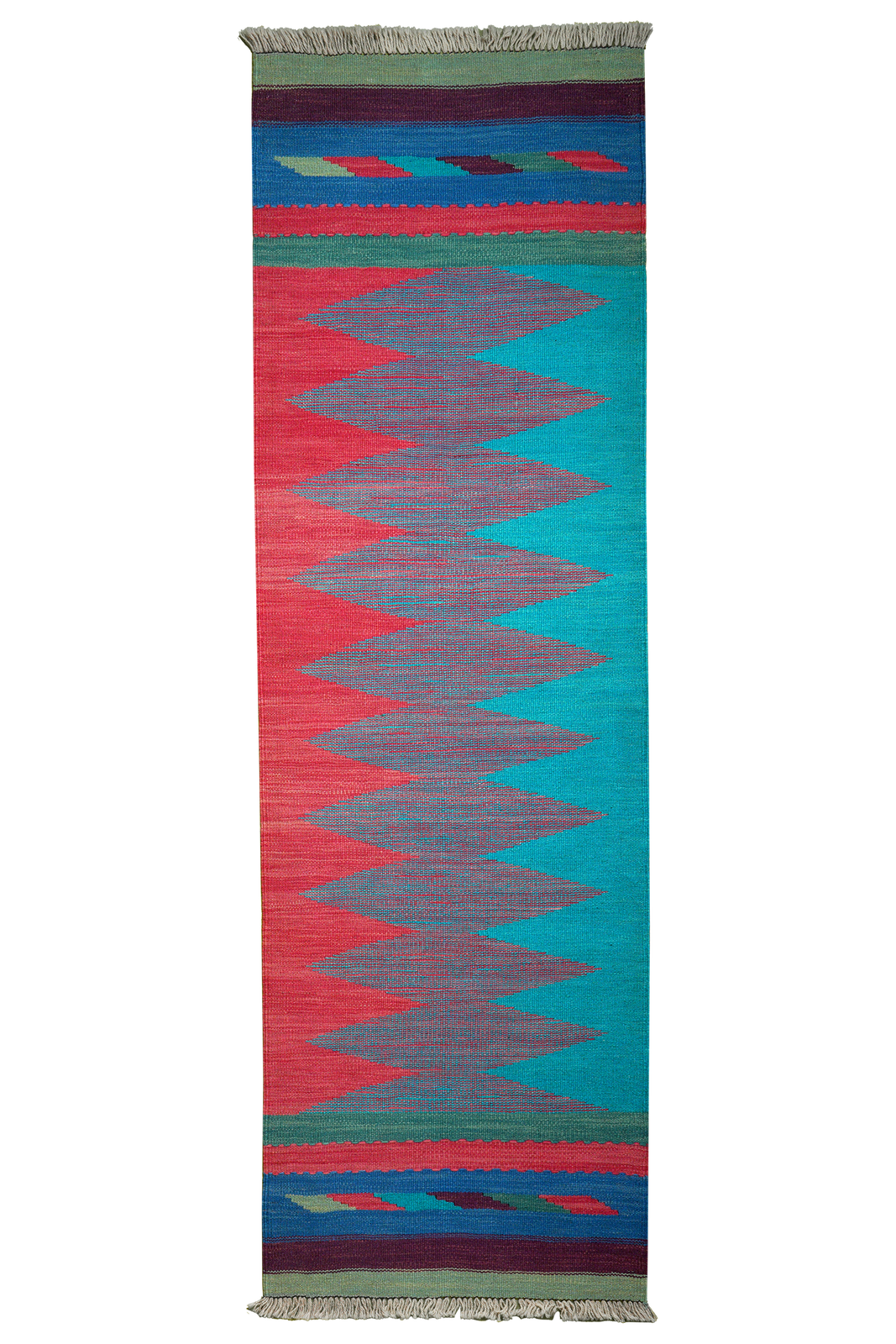 Kelim Gashgai — Handmade, 65x210 cm, Multicolor, 100% Virgin Wool | Main view