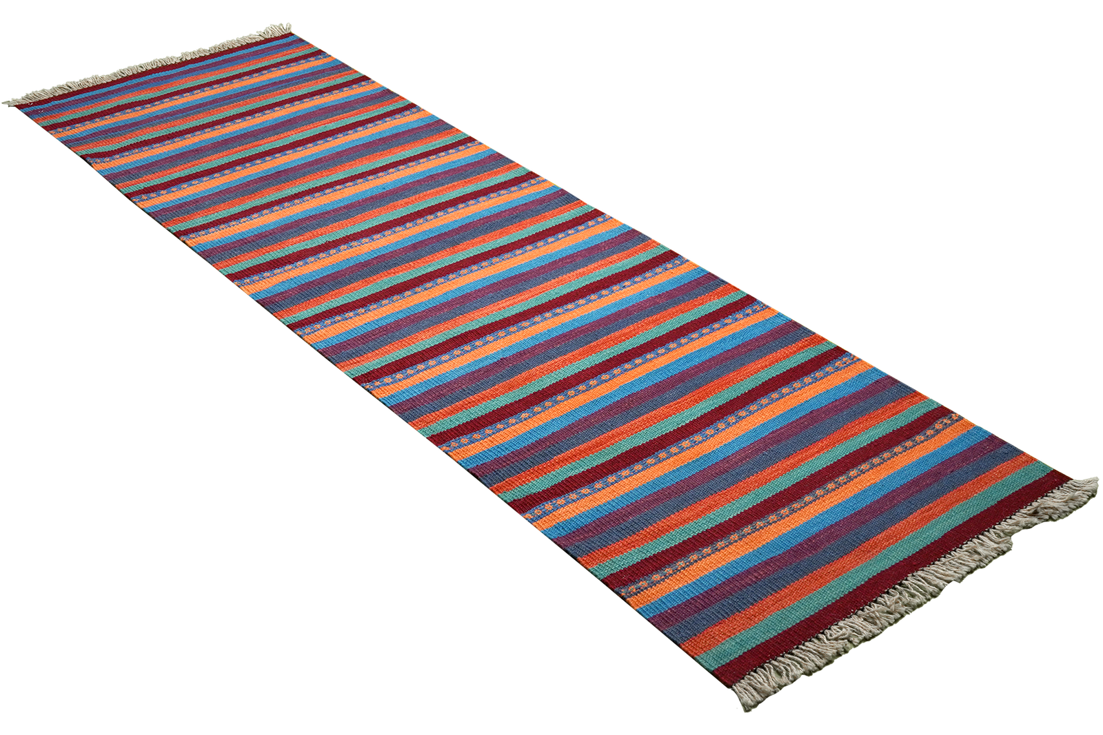 Kelim Gashgai — Handgefertigt, 194x60 cm, Bunt, 100% Virgin Wool | View 5