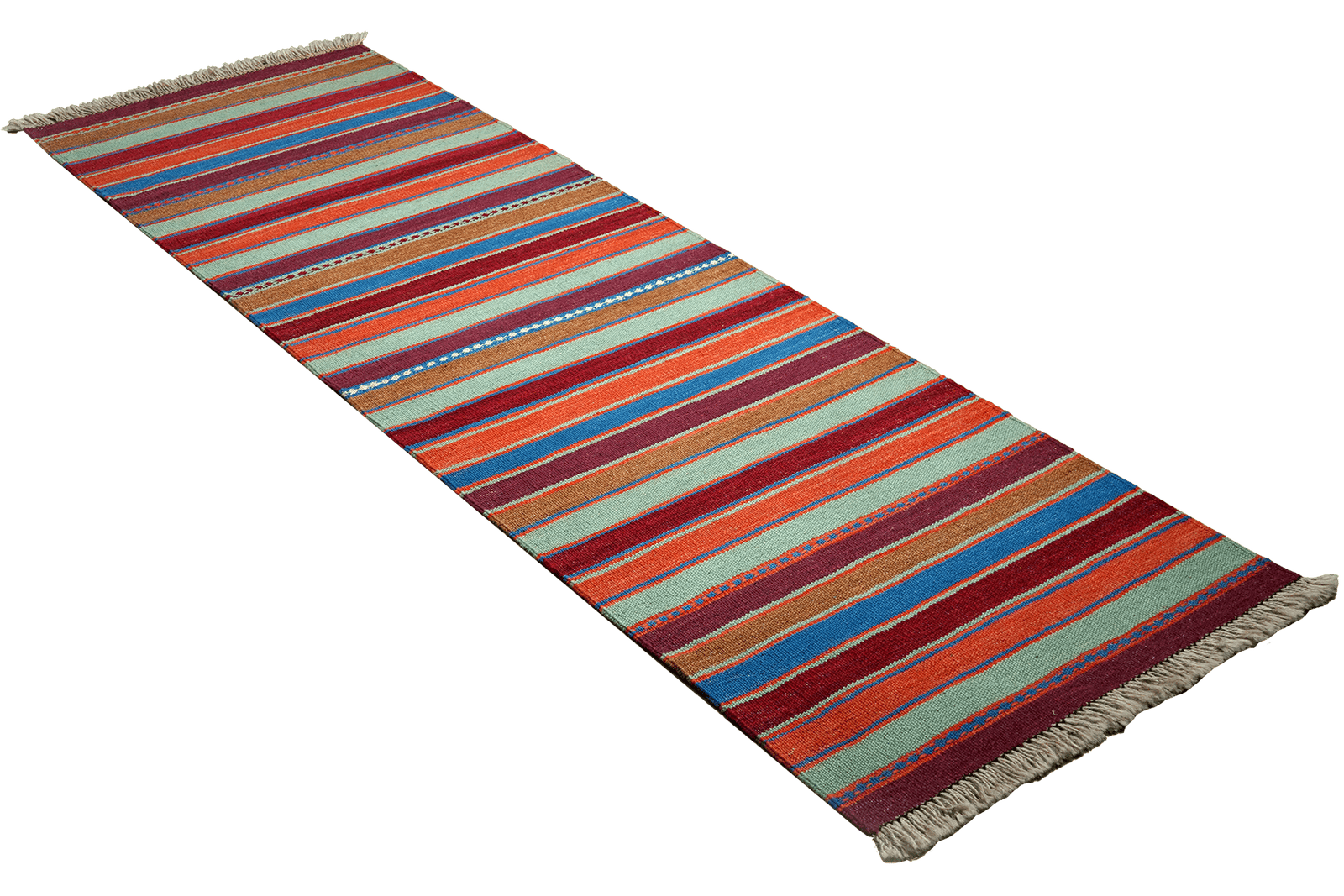 Kelim Gashgai — Handmade, 64x204 cm, Multicolor, 100% Virgin Wool | View 4