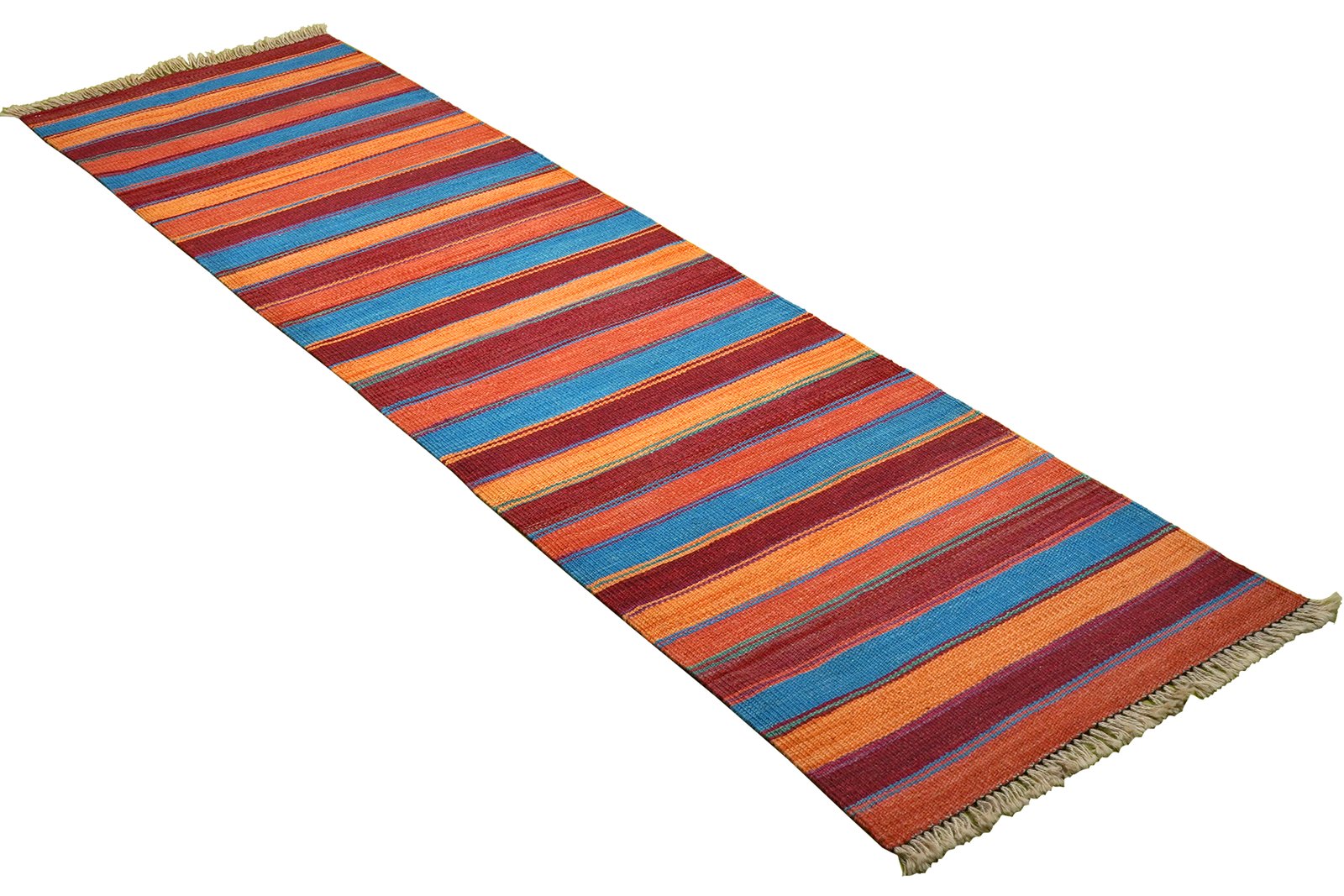 Kelim Gashgai — Handmade, 59x202 cm, Multicolor, 100% Virgin Wool | View 4
