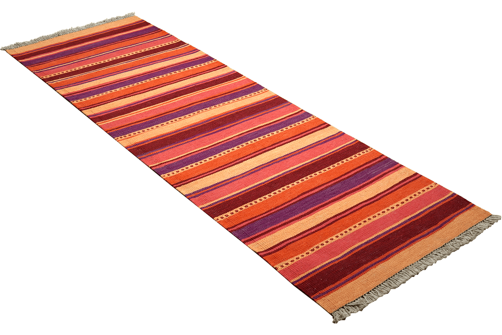 Kelim Gashgai — Handmade, 63x197 cm, Multicolor, 100% Virgin Wool | View 4