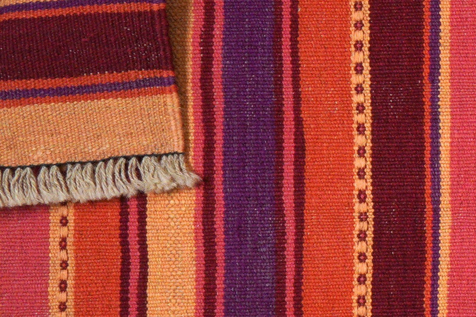 Kelim Gashgai — Handgefertigt, 197x63 cm, Bunt, 100% Virgin Wool | View 7