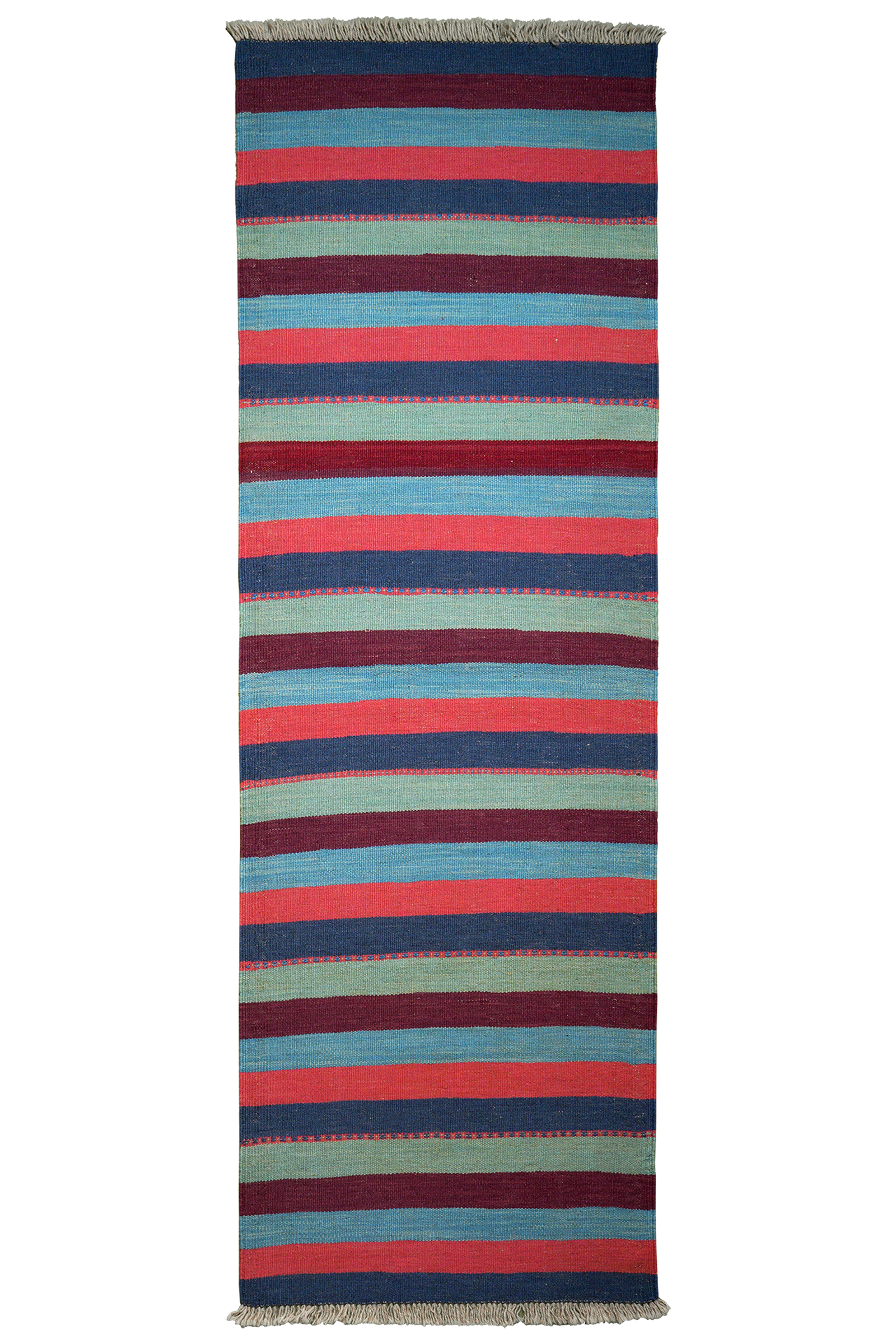 Kelim Gashgai — Handgefertigt, 205x66 cm, Bunt, 100% Virgin Wool | Main view