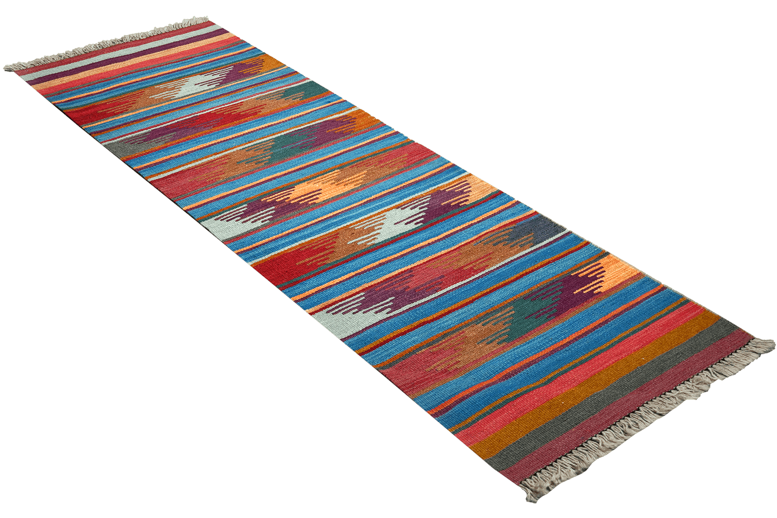Kelim Gashgai — Handmade, 59x193 cm, Multicolor, 100% Virgin Wool | View 4