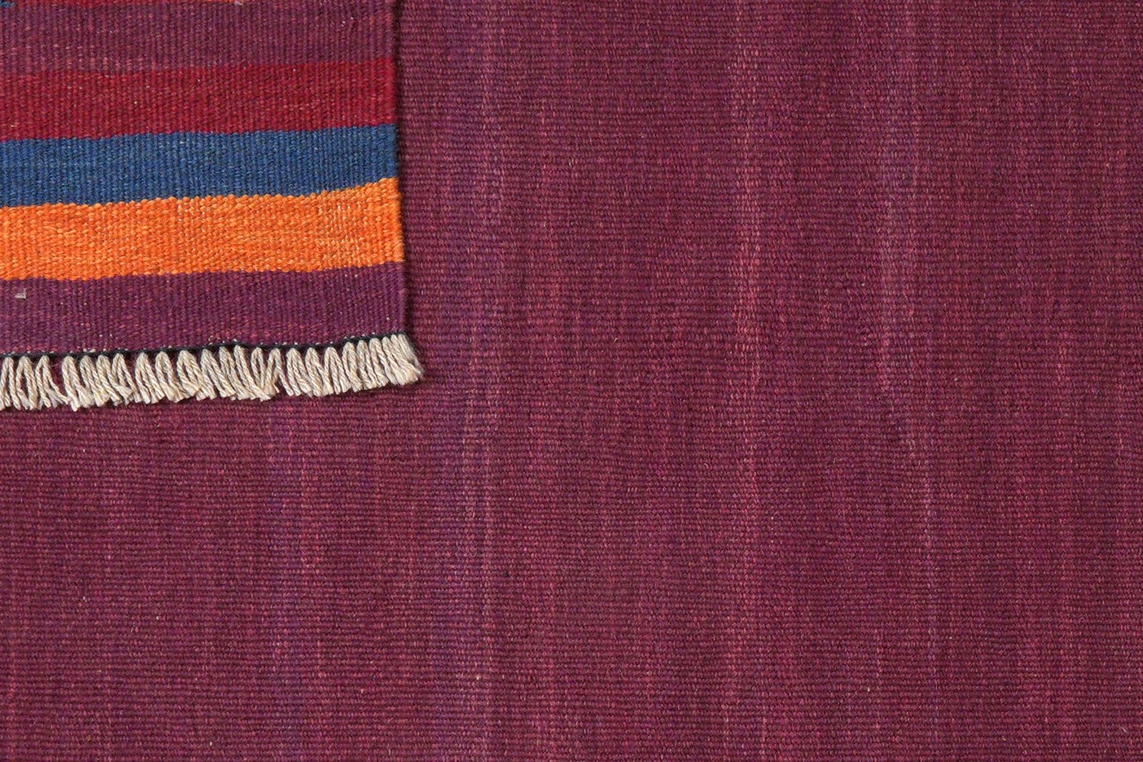 Kelim Gashgai — Handmade, 134x189 cm, Violett, 100% Virgin Wool | View 6