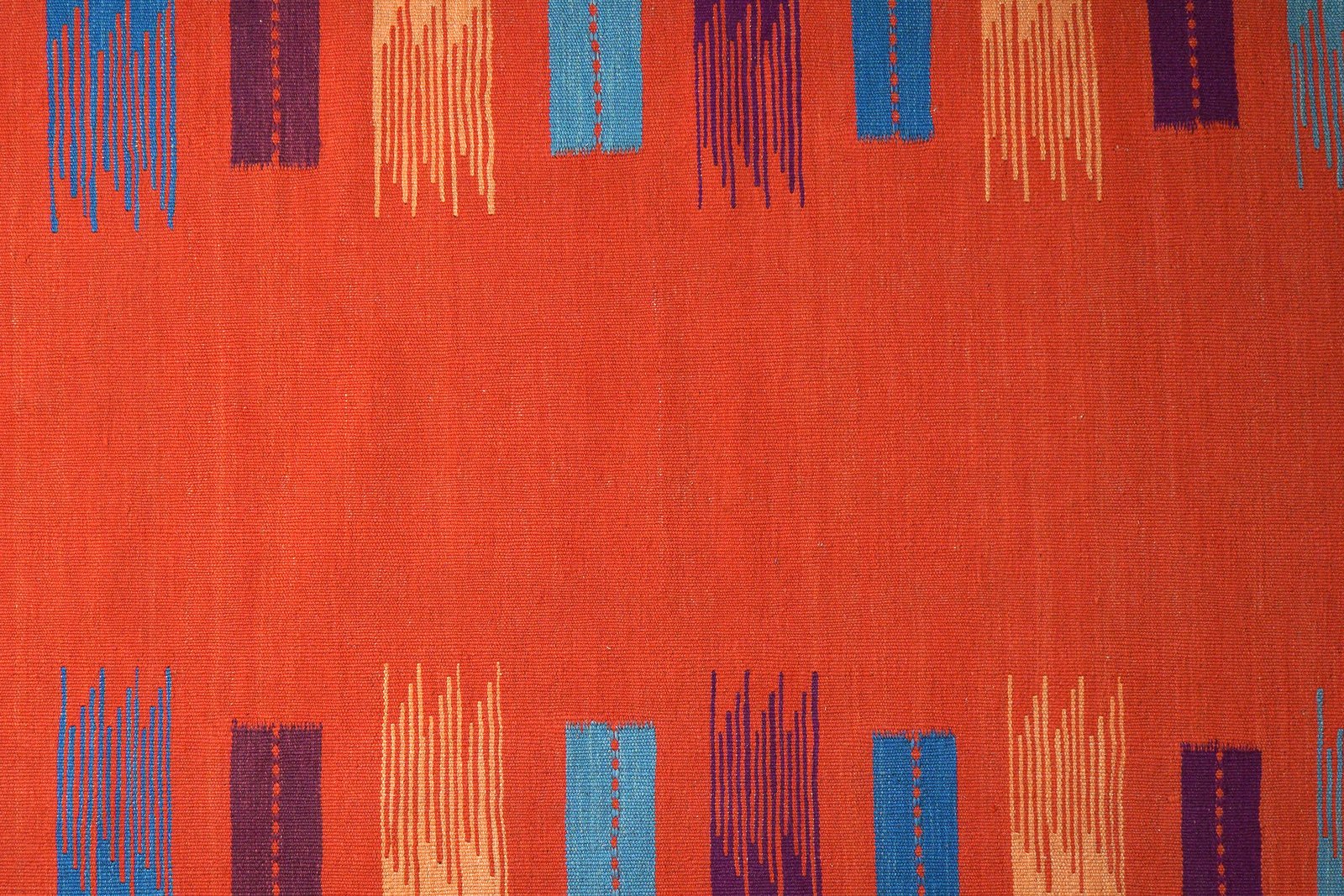 Kelim Gashgai — Handmade, 106x249 cm, Red, 100% Virgin Wool | View 5