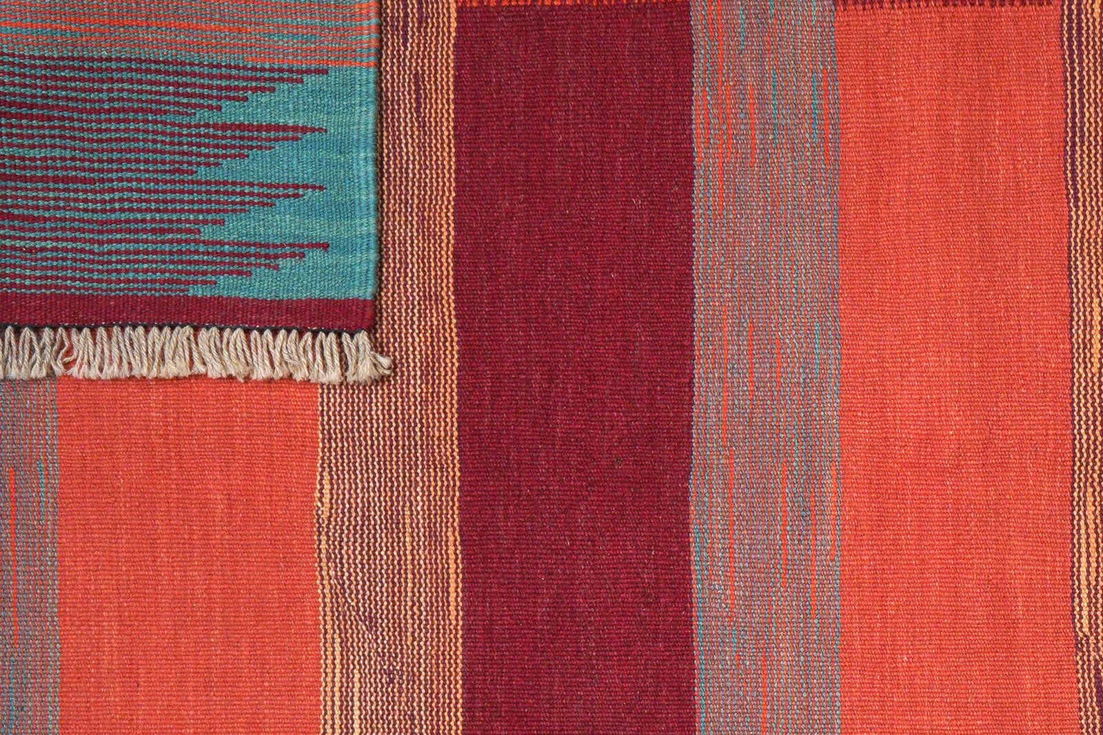 Kelim Gashgai — Handmade, 129x187 cm, Red, 100% Virgin Wool | View 6