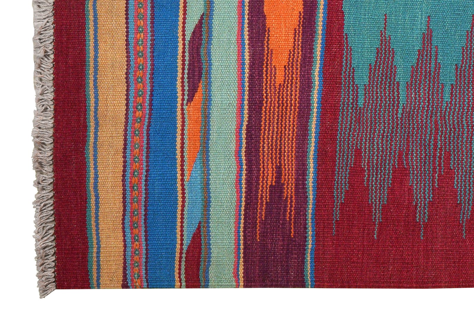 Kelim Gashgai — Handmade, 127x181 cm, Multicolor, 100% Virgin Wool | View 3