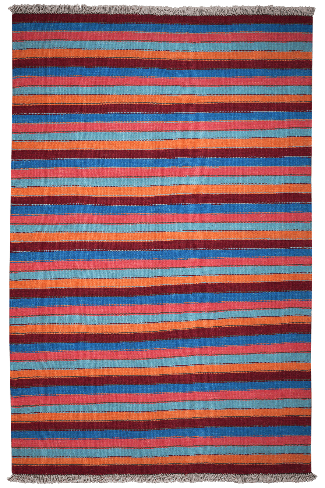 Kelim Gashgai — Handmade, 126x190 cm, Green, 100% Virgin Wool | Main view