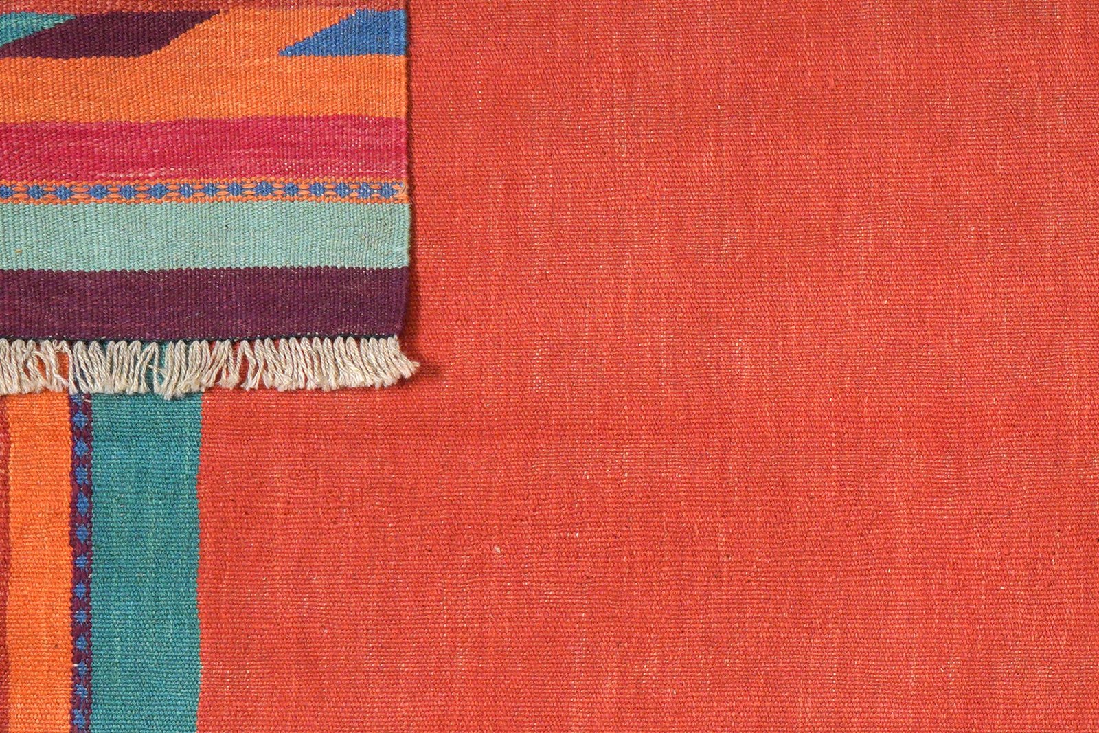 Kelim Gashgai — Handmade, 123x182 cm, Red, 100% Virgin Wool | View 6