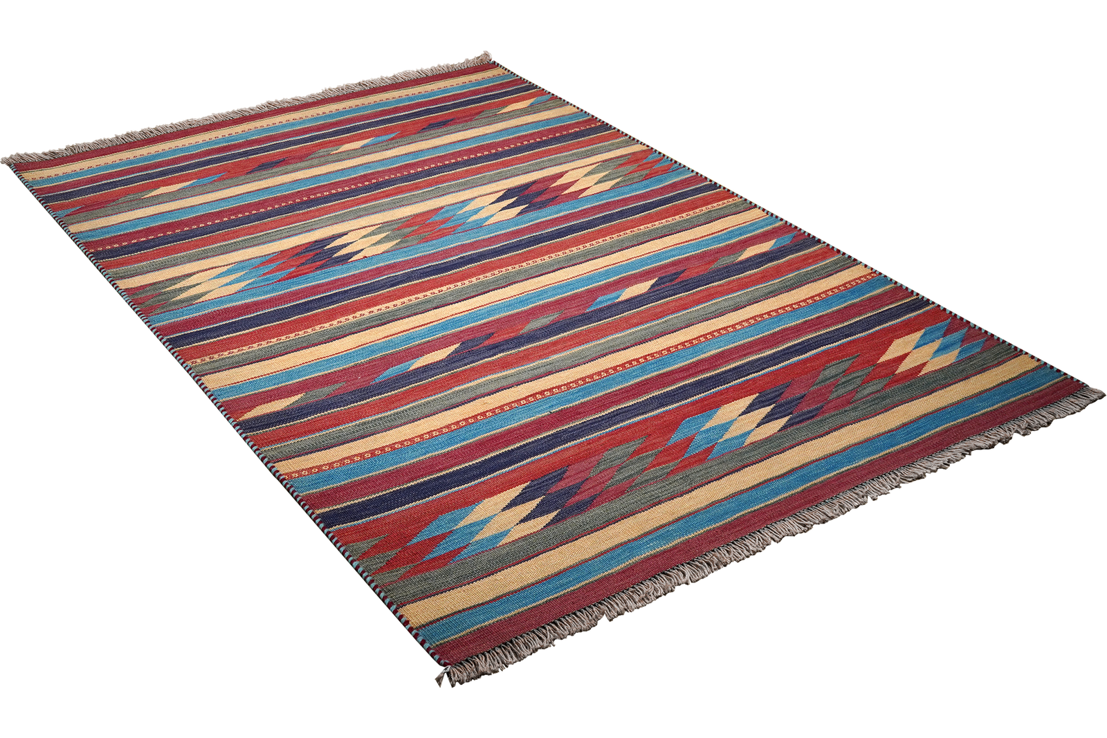 Kelim Gashgai — Handgefertigt, 179x123 cm, Bunt, 100% Virgin Wool | View 5