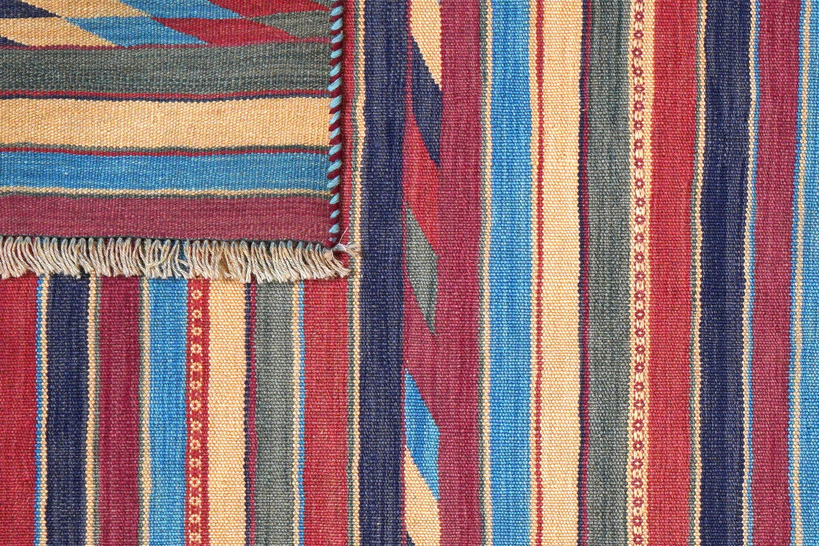 Kelim Gashgai — Handgefertigt, 179x123 cm, Bunt, 100% Virgin Wool | View 7