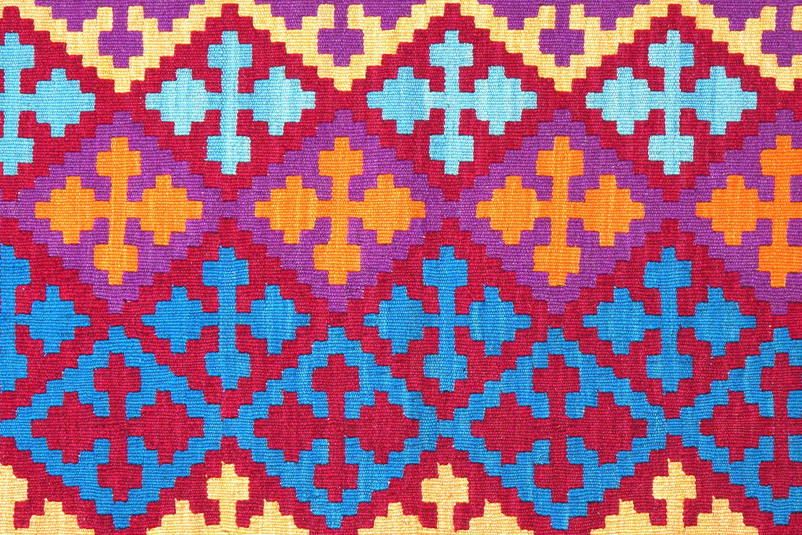 Kelim Gashgai — Handgefertigt, 179x125 cm, Blau, 100% Virgin Wool | View 6