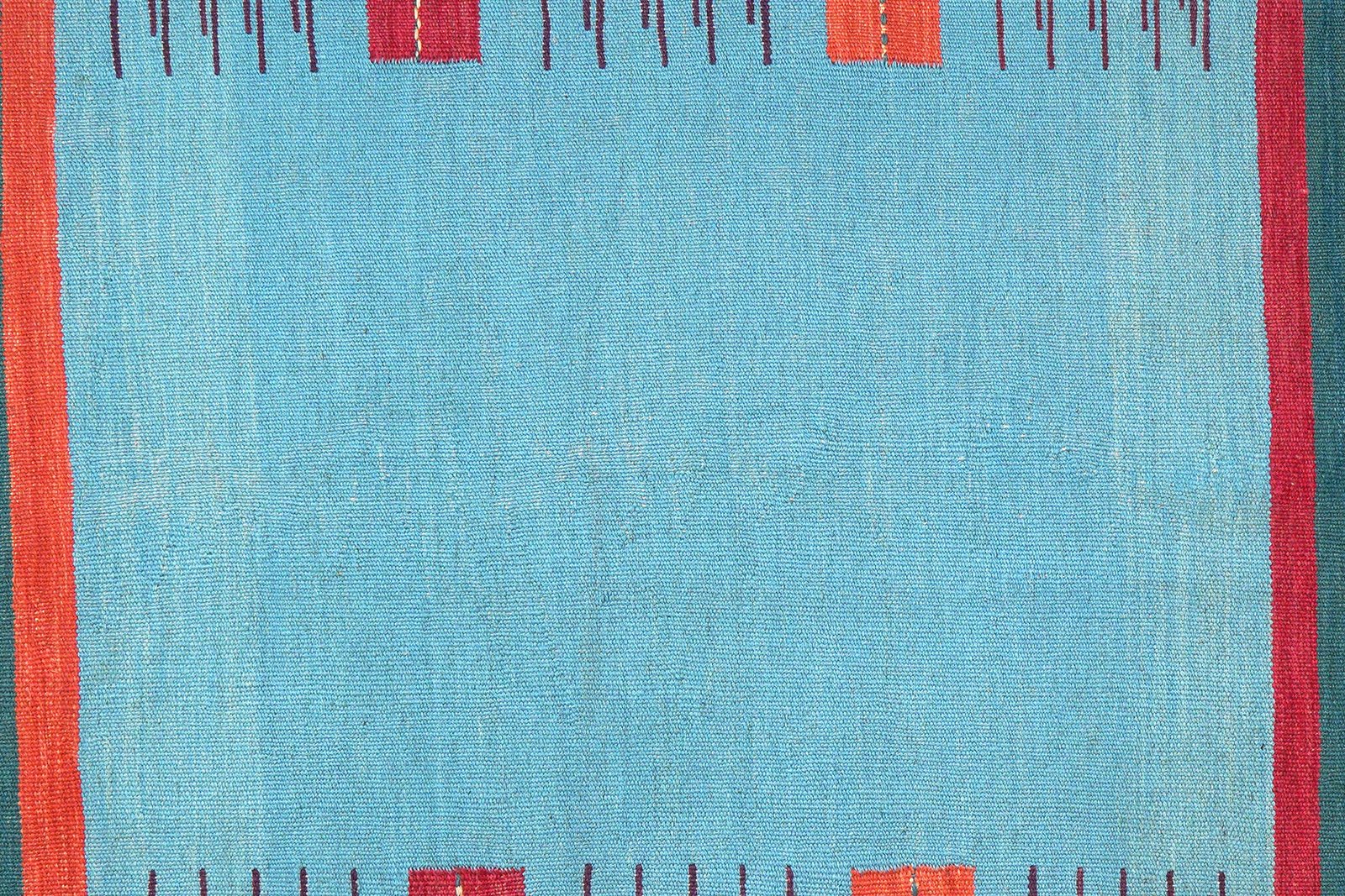 Kelim Gashgai — Handmade, 121x202 cm, Blue, 100% Virgin Wool | View 5