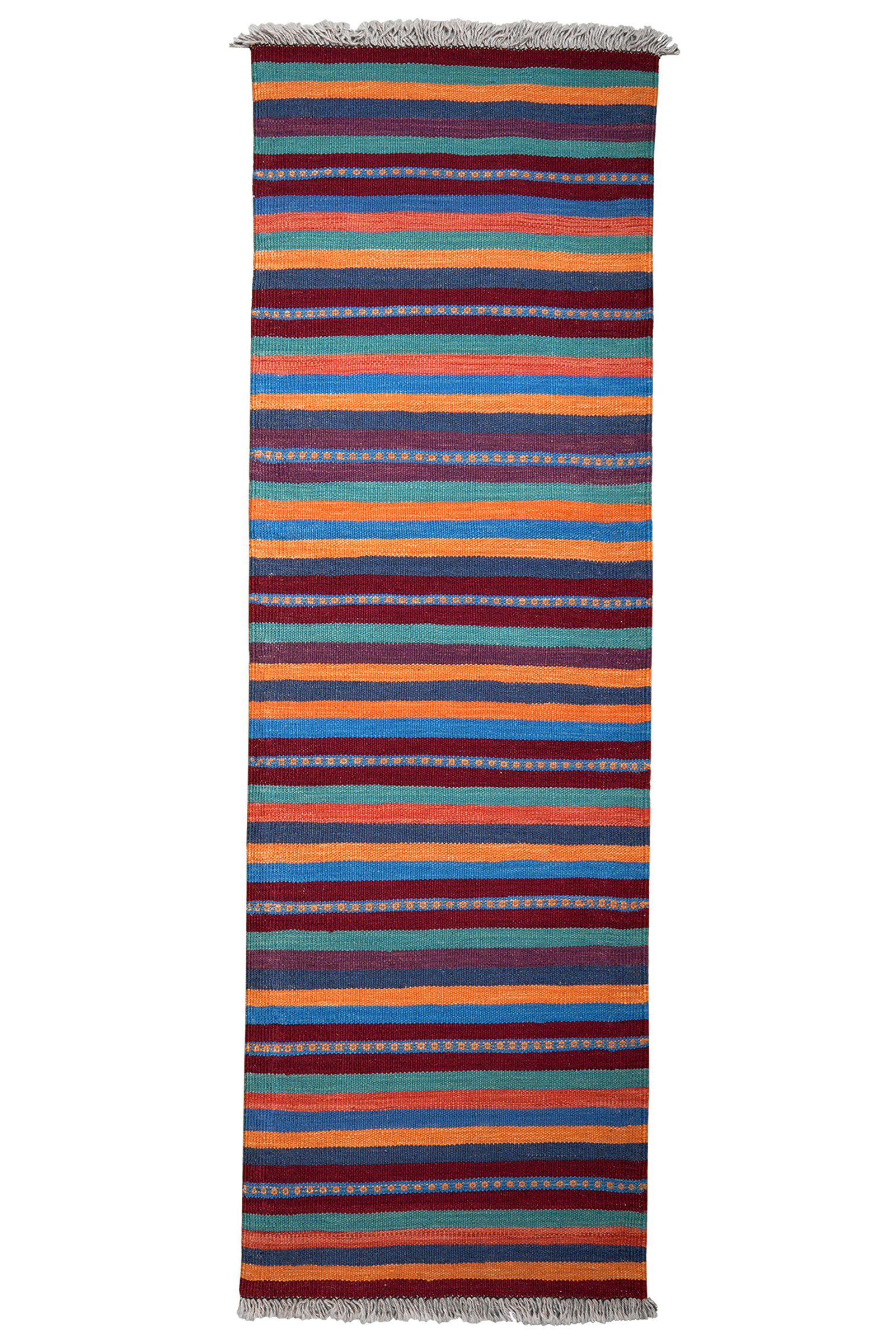 Kelim Gashgai — Handmade, 61x194 cm, Multicolor, 100% Virgin Wool | Main view