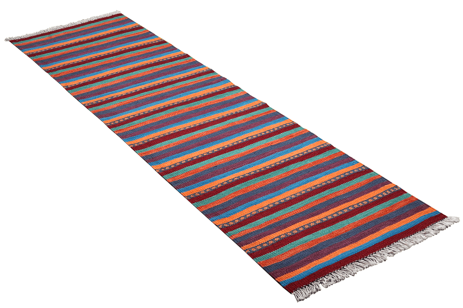Kelim Gashgai — Handmade, 58x195 cm, Multicolor, 100% Virgin Wool | View 4