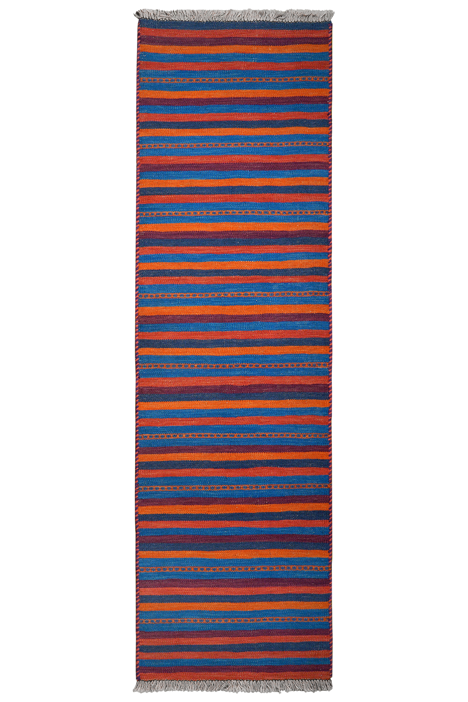 Kelim Gashgai — Handgefertigt, 202x57 cm, Bunt, 100% Virgin Wool | Main view