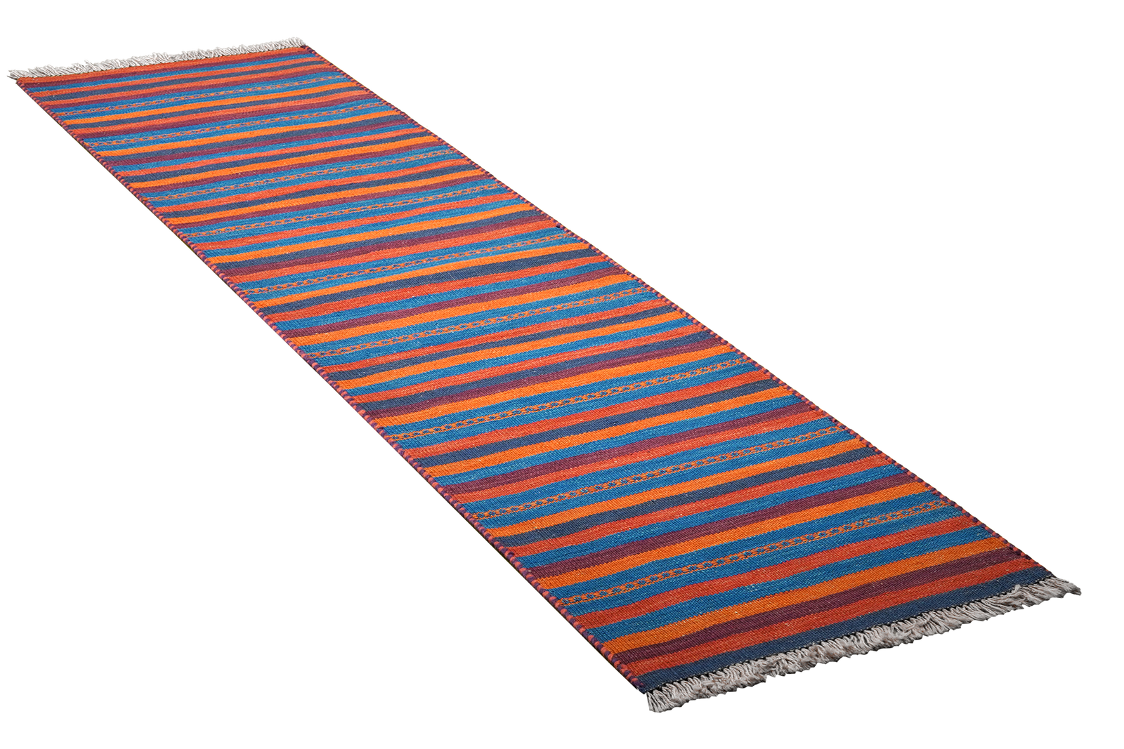 Kelim Gashgai — Handgefertigt, 202x57 cm, Bunt, 100% Virgin Wool | View 5