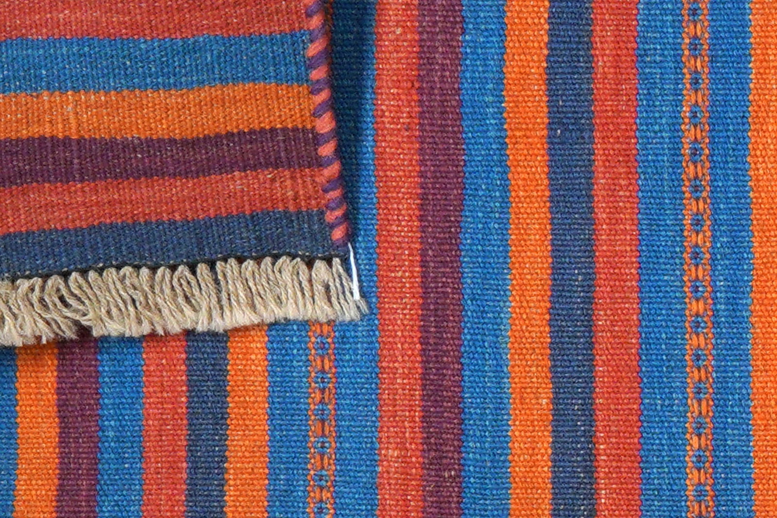 Kelim Gashgai — Handgefertigt, 202x57 cm, Bunt, 100% Virgin Wool | View 7