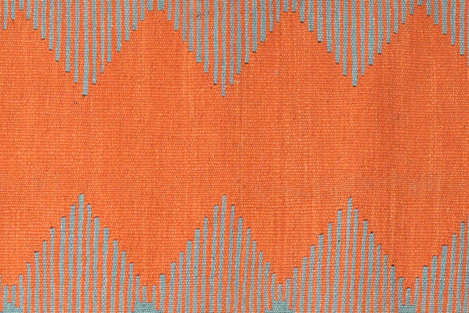 Kelim Gashgai — Handmade, 56x200 cm, Orange, 100% Virgin Wool | View 5