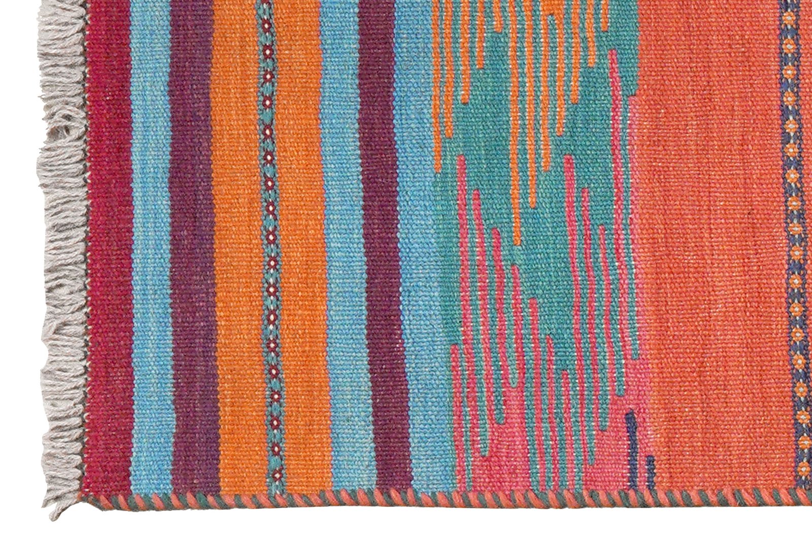 Kelim Gashgai — Handmade, 63x207 cm, Multicolor, 100% Virgin Wool | View 3