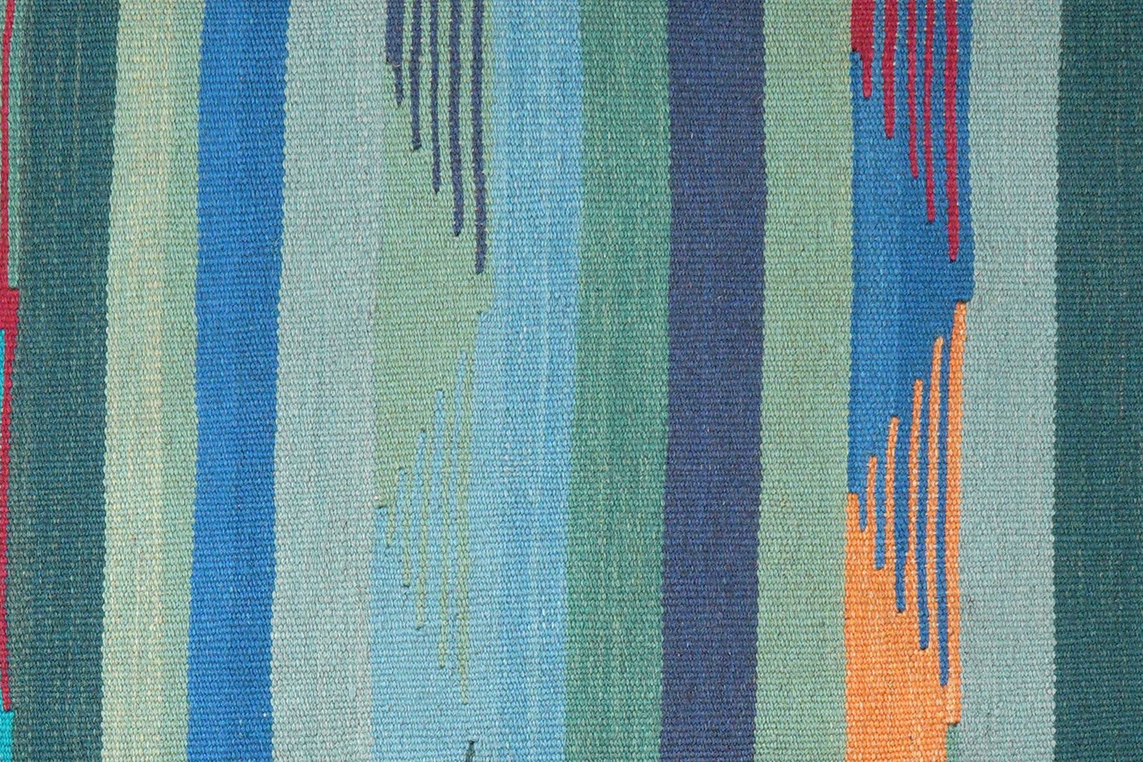 Kelim Gashgai — Handmade, 73x254 cm, Blue, 100% Virgin Wool | View 5