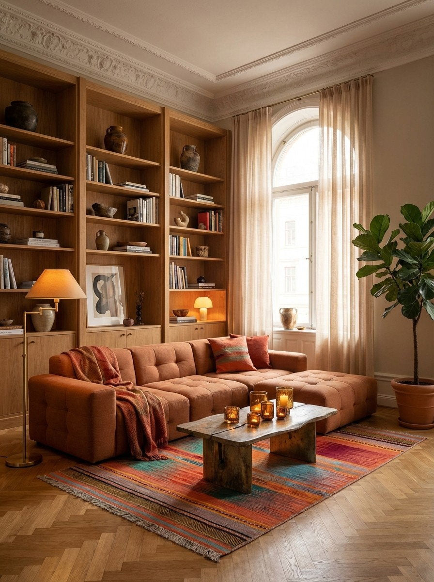 Kelim Gashgai — Handgefertigt, 197x124 cm, Bunt, 100% Virgin Wool | Back view