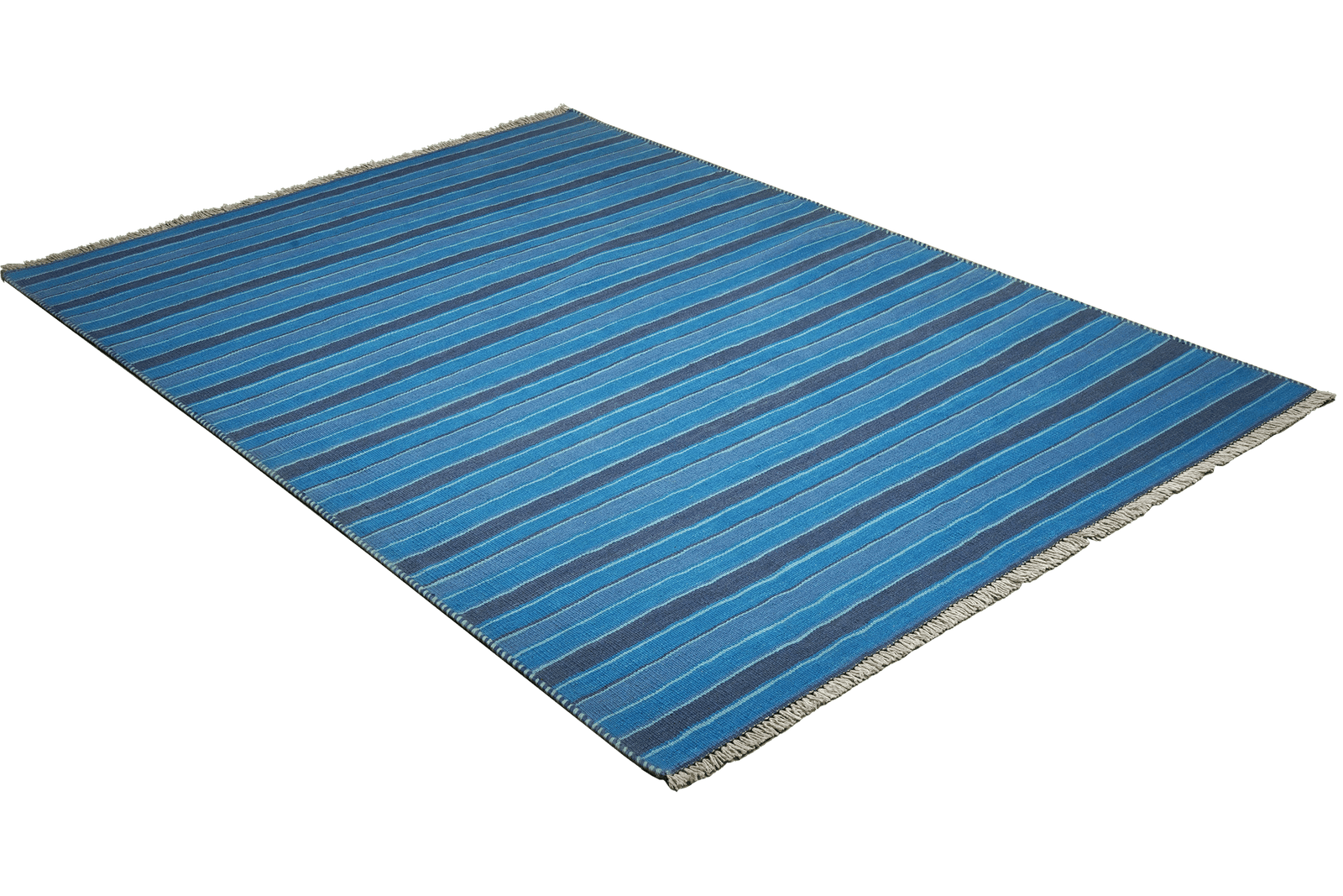 Kelim Gashgai — Handmade, 148x206 cm, Blue, 100% Virgin Wool | View 4