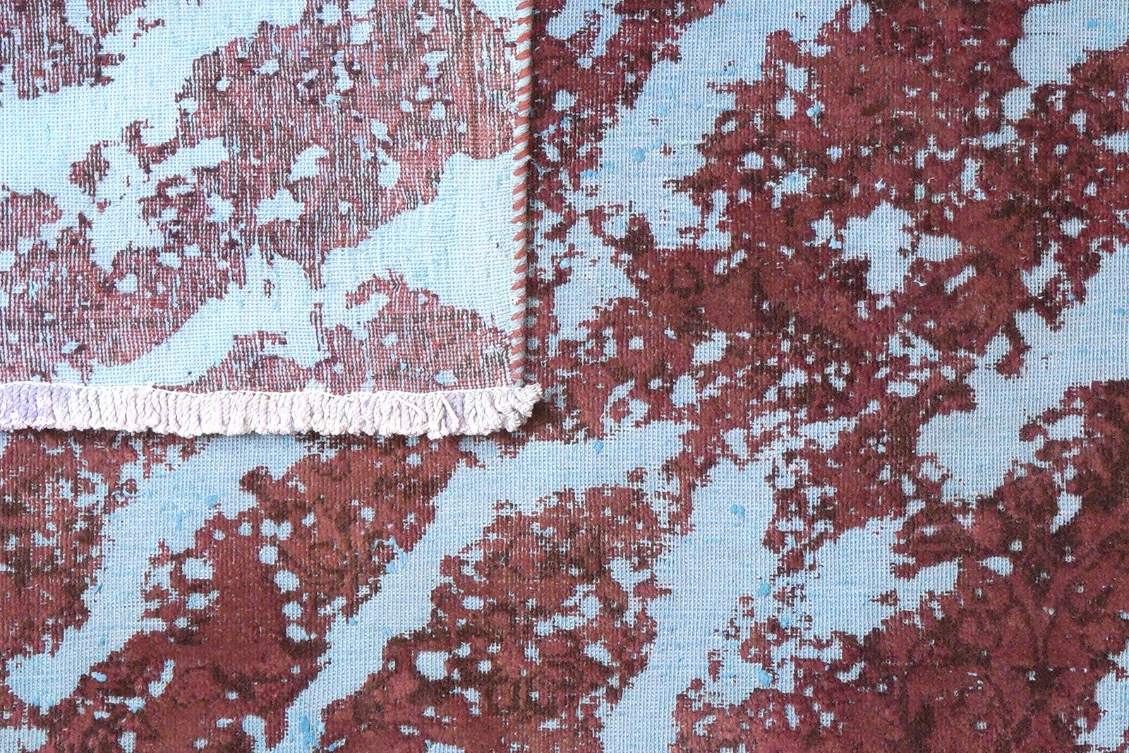 Vintage — Hand-knotted, 191x276 cm, Blue, 100% Virgin Wool | View 7