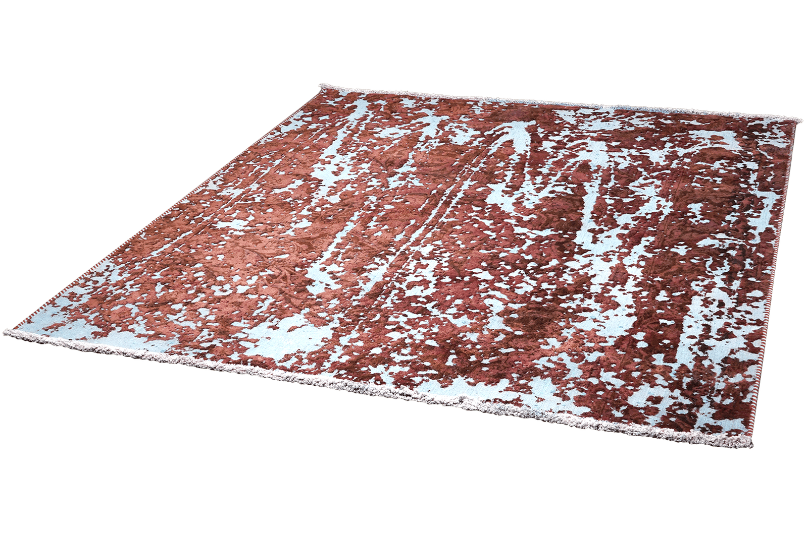 Vintage — Hand-knotted, 164x190 cm, Red, 100% Virgin Wool | View 5