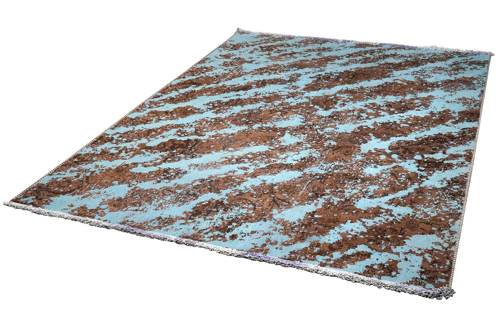 Vintage — Hand-knotted, 171x243 cm, Blue, 100% Virgin Wool | View 5