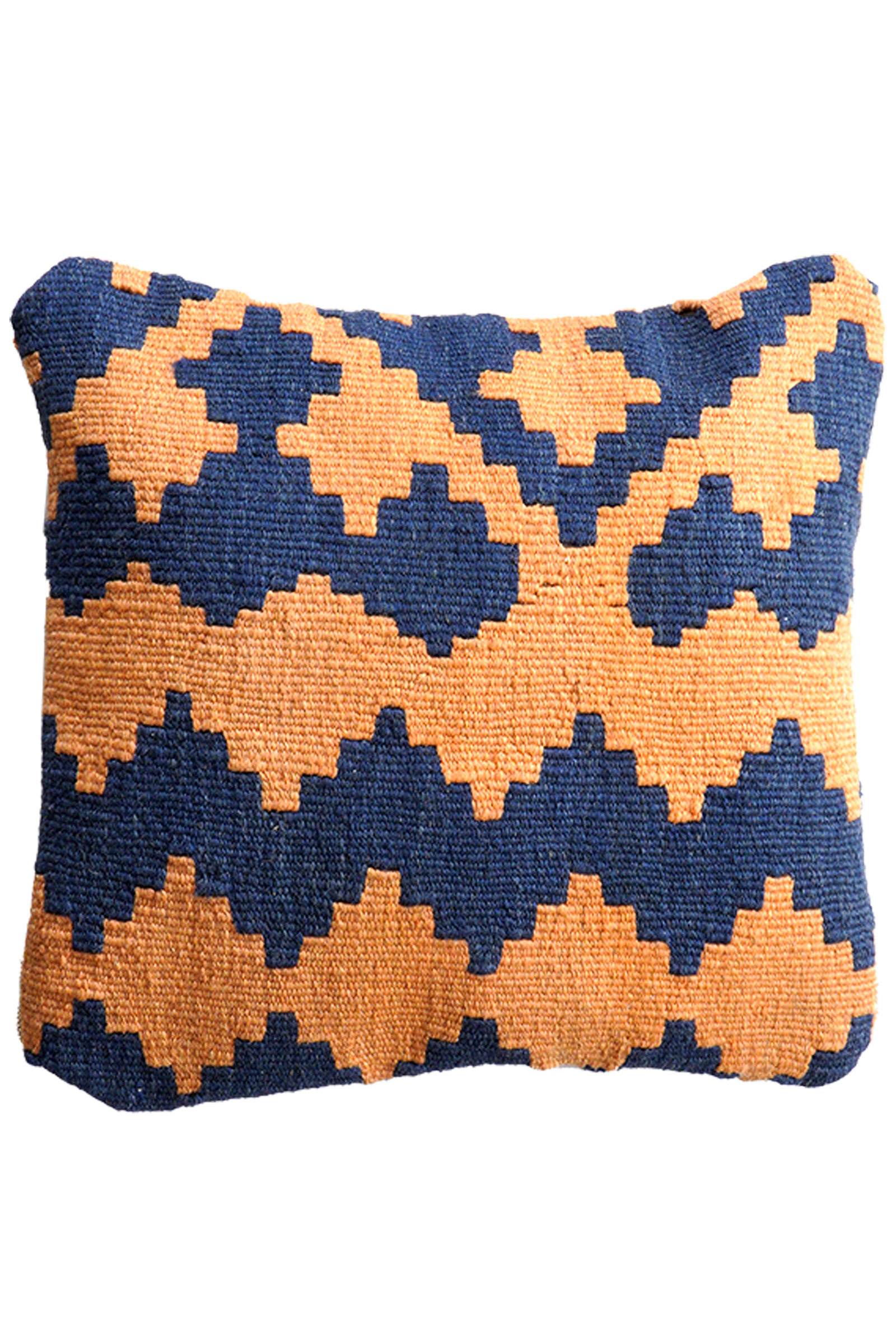 Kelim Kissen — Handgefertigt, 40x40 cm, Bunt, 100% Virgin Wool | Main view