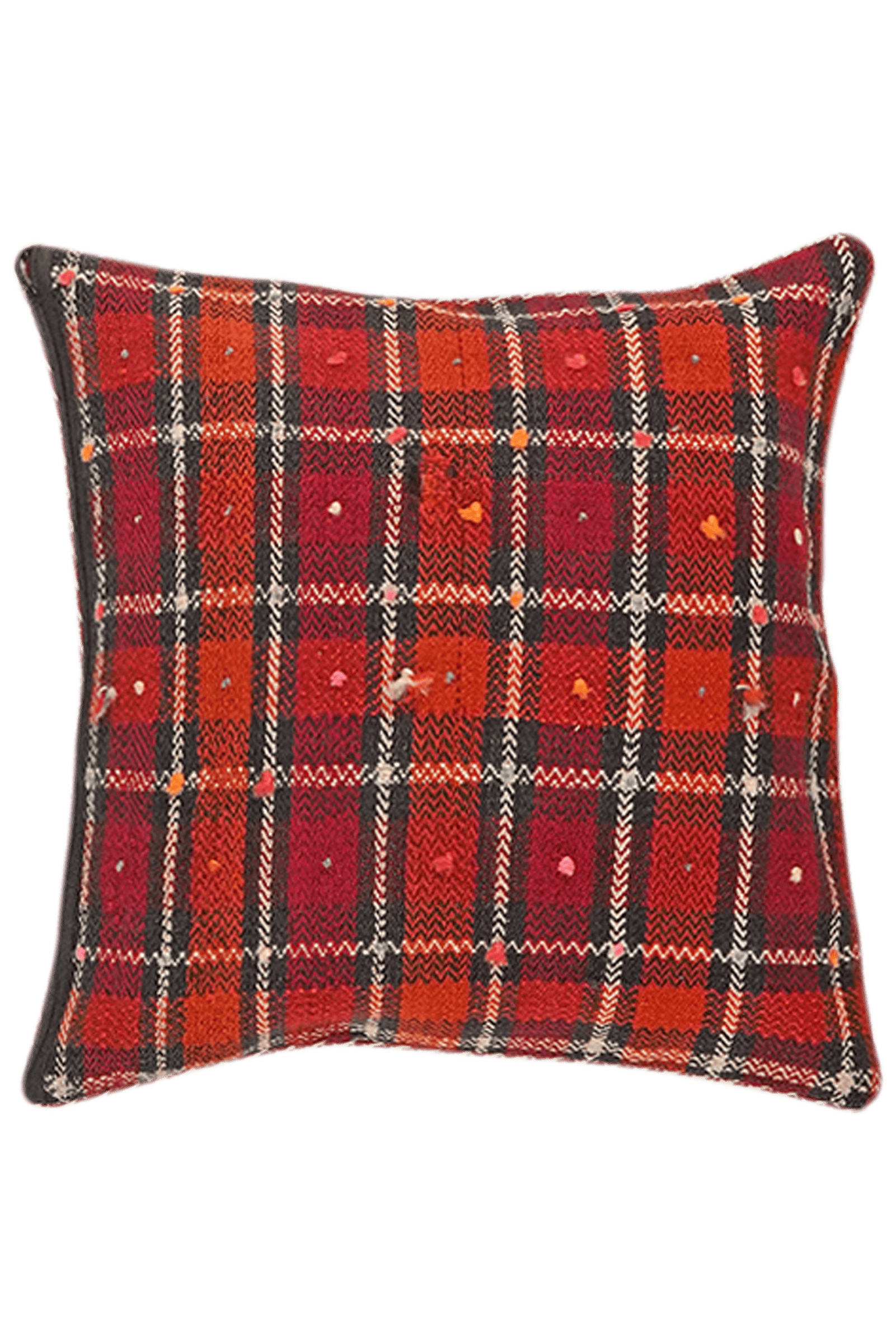 Kelim Kissen — Handmade, 45x45 cm, Beige, 100% Virgin Wool | Main view