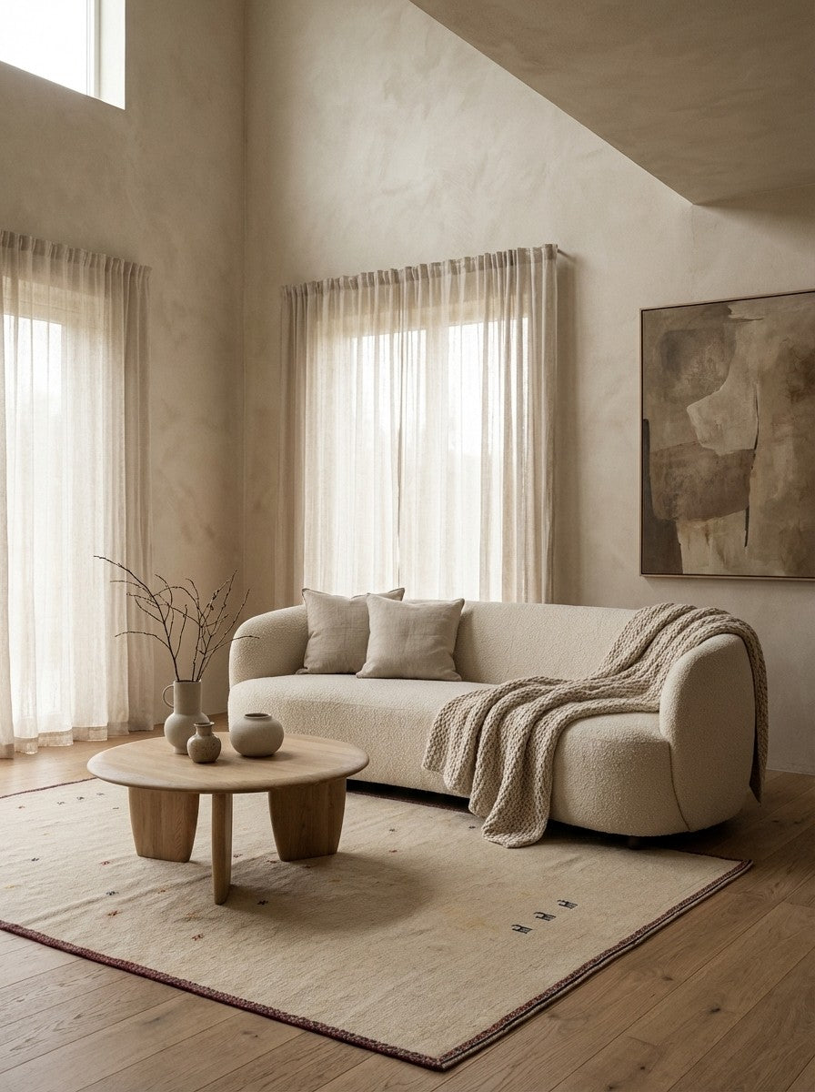 Kelim Gashgai — Handmade, 150x195 cm, Beige, 100% Virgin Wool | Detail view