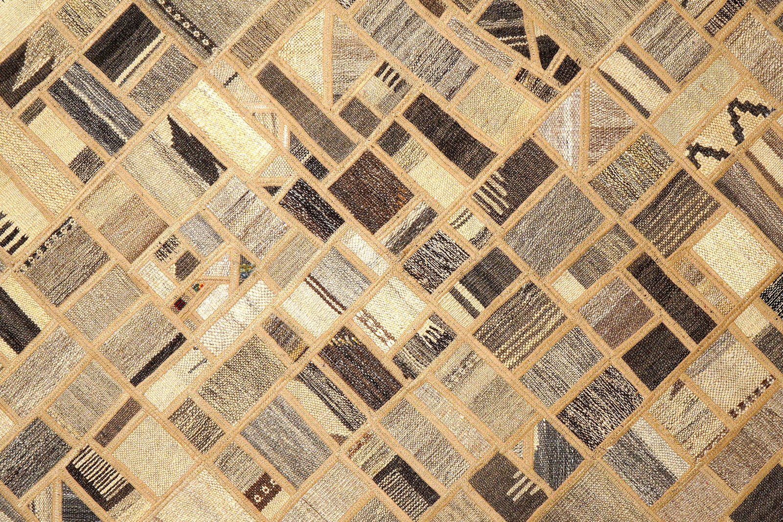 Kelim Tekkeh — Handmade, 170x240 cm, Beige, 100% Virgin Wool | View 5