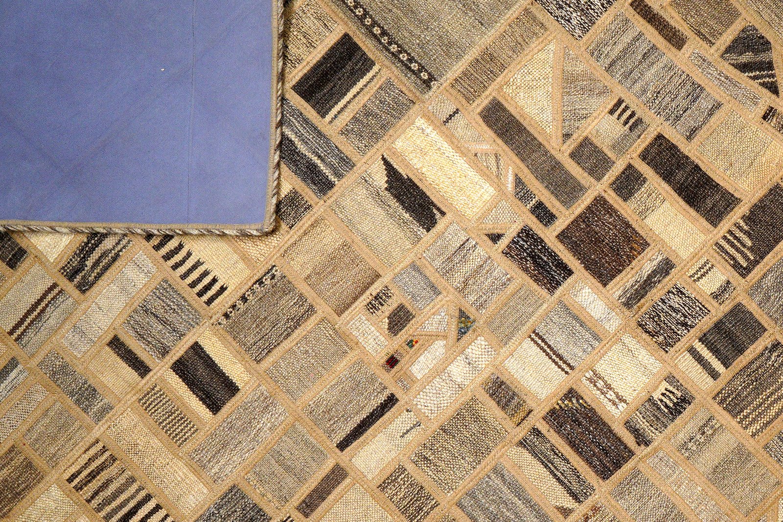 Kelim Tekkeh — Handmade, 170x240 cm, Beige, 100% Virgin Wool | View 6