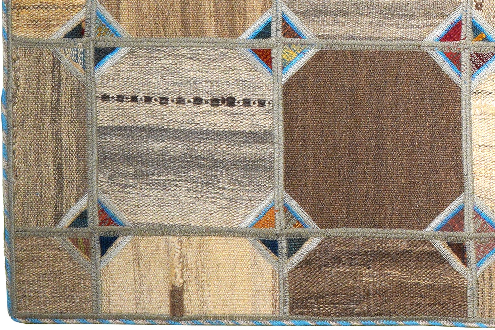 Kelim Tekkeh — Handmade, 150x200 cm, Beige, 100% Virgin Wool | View 3